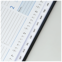 Taschenkalender Mod. 755 2027 | A6 quer, Kunstleder, schwarz