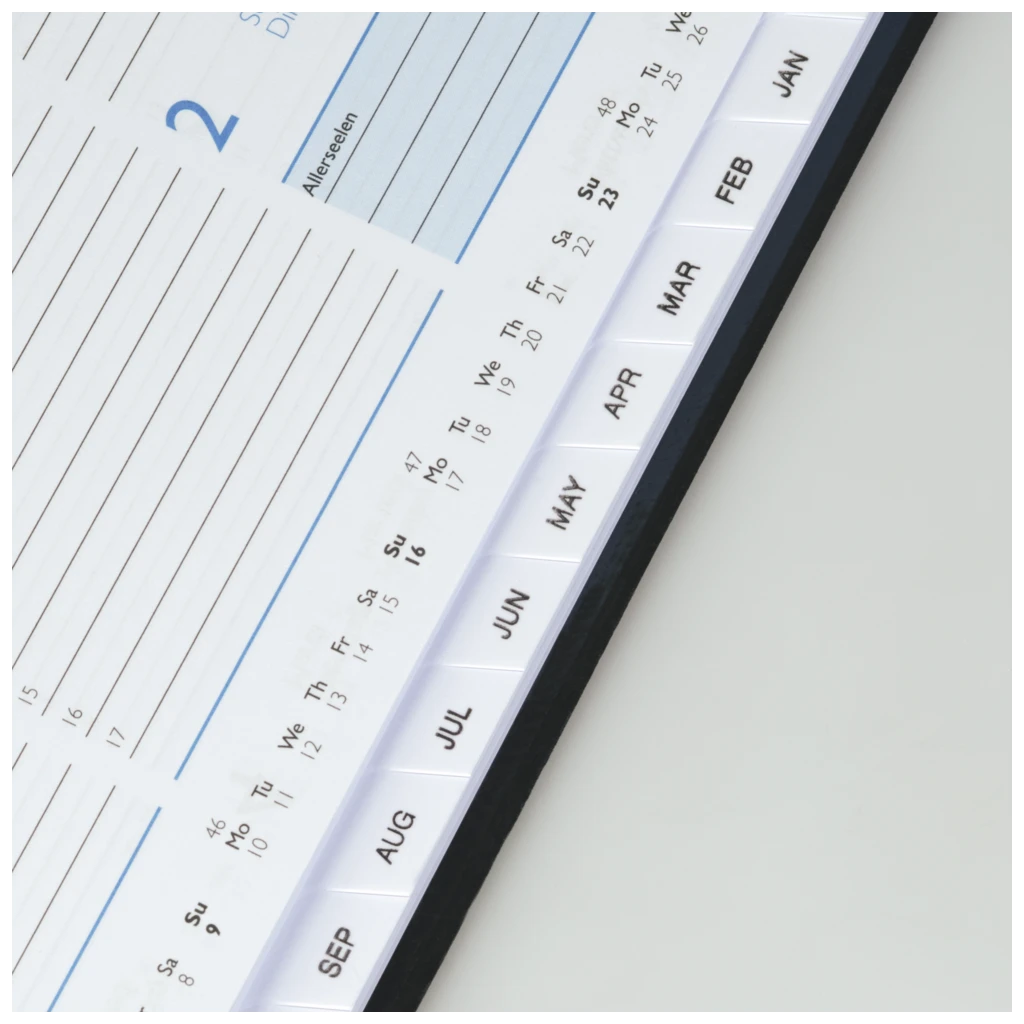 Taschenkalender Mod. 755 2027 | A6 quer, Leder, schwarz