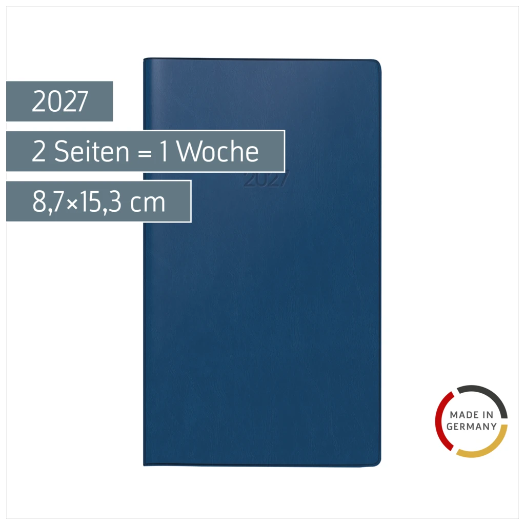 Taschenkalender Mod. 756 2027 | A6, Kunststoff, dunkelblau