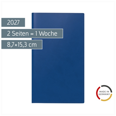 Taschenkalender Mod. 756 2027 | A6, Kunstleder, blau
