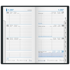 Taschenkalender Mod. 756 2027 | A6, Kunstleder, schwarz