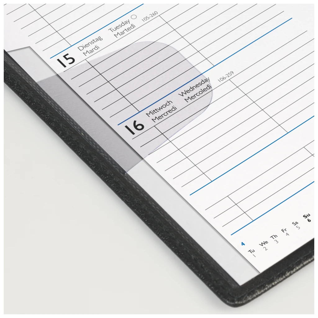 Taschenkalender Mod. 756 2027 | A6, Kunstleder, schwarz