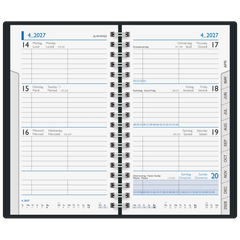 Taschenkalender Mod. 756 2027 | A6, Leder, schwarz