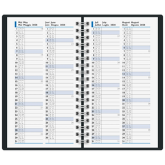 Taschenkalender Mod. 756 2027 | A6, Leder, schwarz