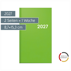 Taschenkalender Colour Line Mod. 756 2027 | A6, Kunststoff, hellgrün