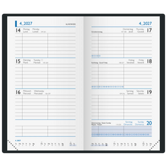 Taschenkalender Colour Line Mod. 756 2027 | A6, Kunststoff, schwarz