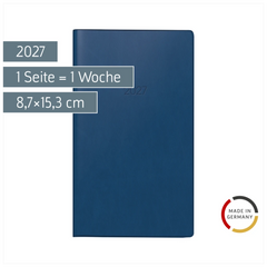 Taschenkalender Mod. 758 2027 | A6, Kunststoff, dunkelblau