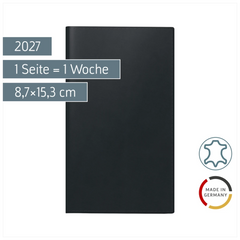Taschenkalender Mod. 758 2027 | A6, Leder, denim