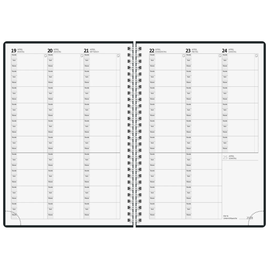 Lehrerkalender 2027/2028 Termin- & Unterrichtsplaner | A5, Kunststoff, blau
