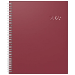 Buchkalender Mod. Manager Wt 7 weektimer 2027 | 21×26 cm, Kunststoff, weinrot