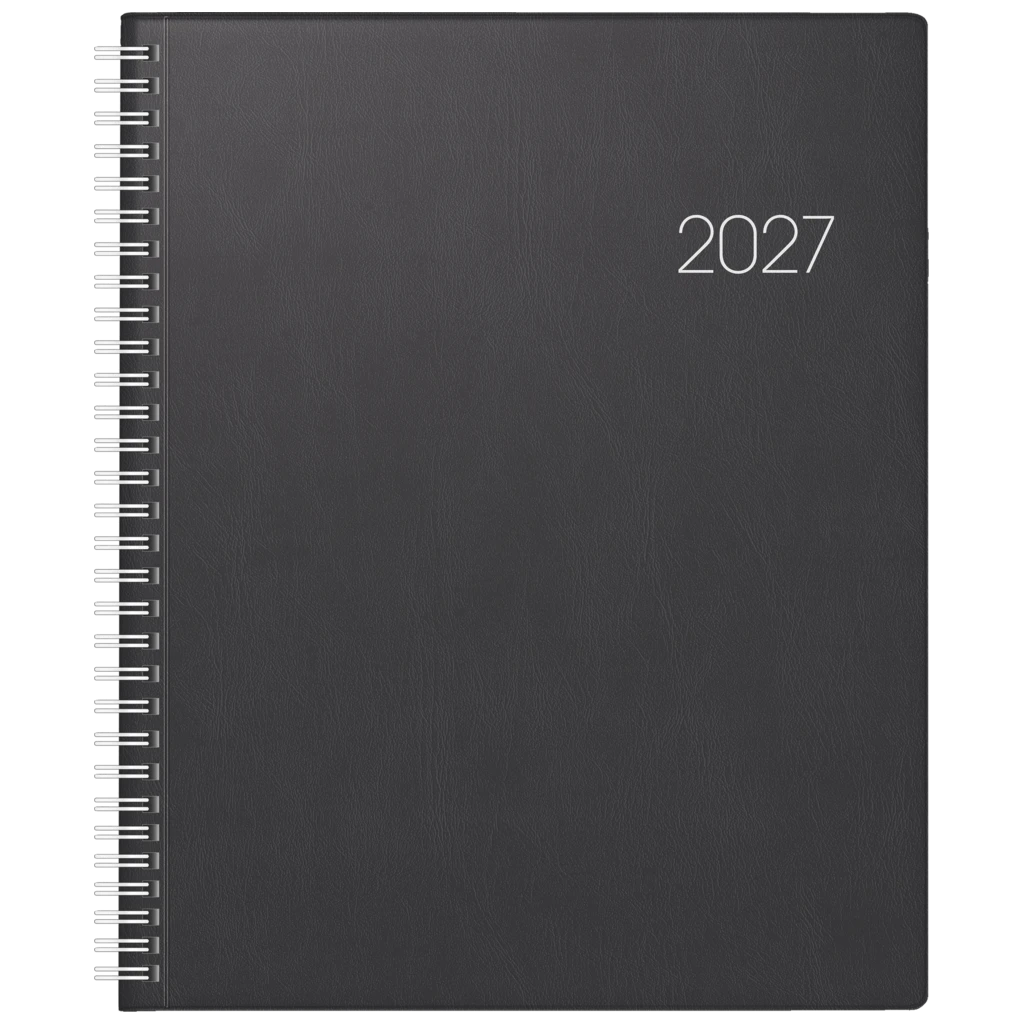 Buchkalender Mod. Manager Wt 7 weektimer 2027 | 21×26 cm, Kunststoff, schwarz