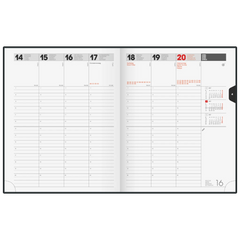 Buchkalender Mod. Manager Wt 7 weektimer 2027 | 21×26 cm, Kunststoff, schwarz