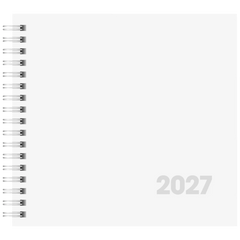 Buchkalender Mod. 762 2027 | 16,2×15 cm, Karton, weiß
