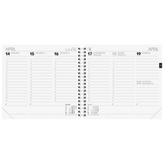 Buchkalender Mod. 762 2027 | 16,2×15 cm, Kunststoff, schwarz