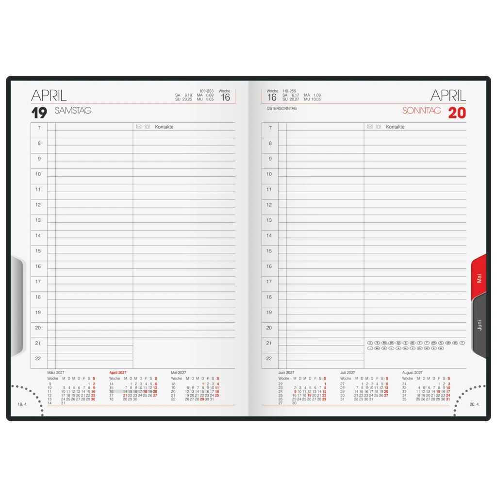Buchkalender Mod. 765 2027 | A5, Kunststoff, cosmosblau