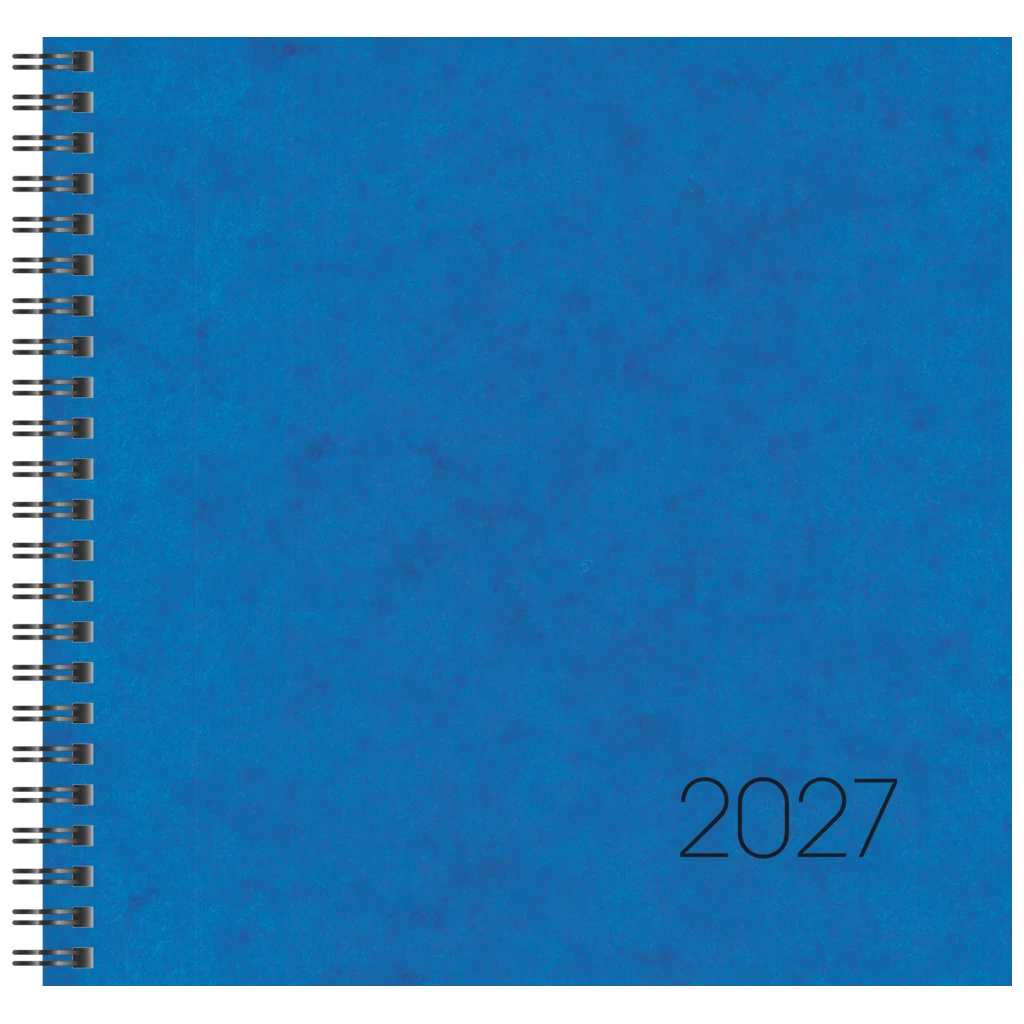 Buchkalender Mod. 766 2027 | 21×20,5 cm, Karton, blau