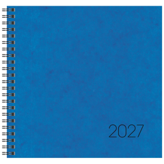 Buchkalender Mod. 766 2027 | 21×20,5 cm, Karton, blau