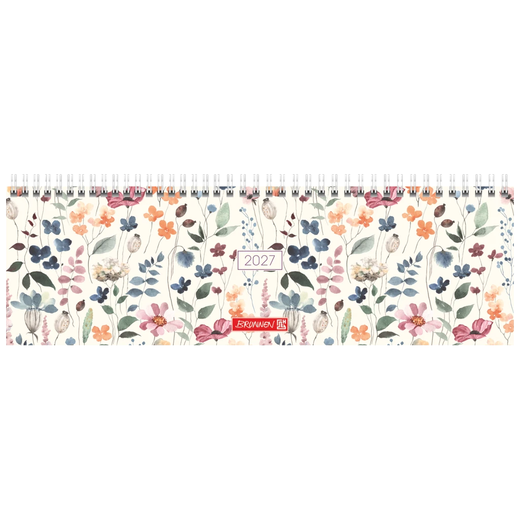 Querterminbuch Mod. 771 2027 „Watercolour“ | 32,6×10,2 cm, Karton