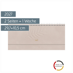 Querterminbuch Mod. 772 2027 | 29,7×10,5 cm, Karton, hanf