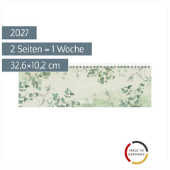 Querterminbuch Mod. 774 2027 „Kalypso“ | 32,6×10,2 cm, Karton