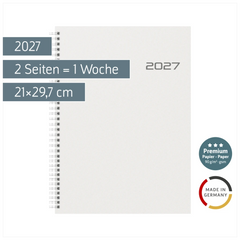 Buchkalender Premium Mod. 781 2027 | A4, Kunststoff, transparent