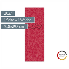 Vormerkbuch Mod. 782 2027 | 10,8×29,7 cm, Karton, rot