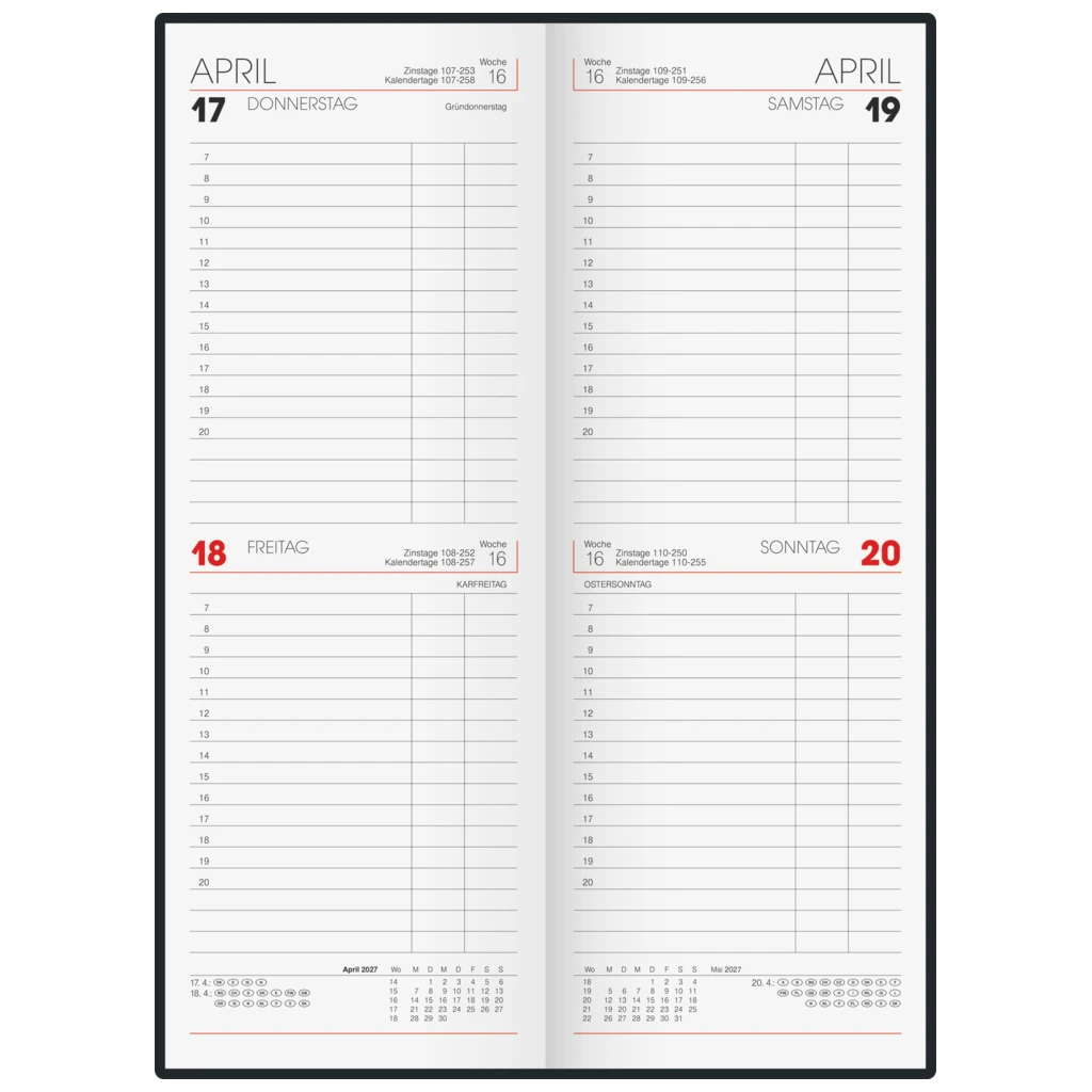 Vormerkbuch Mod. 784 2027 | 10,8×29,7 cm, Papier, blau