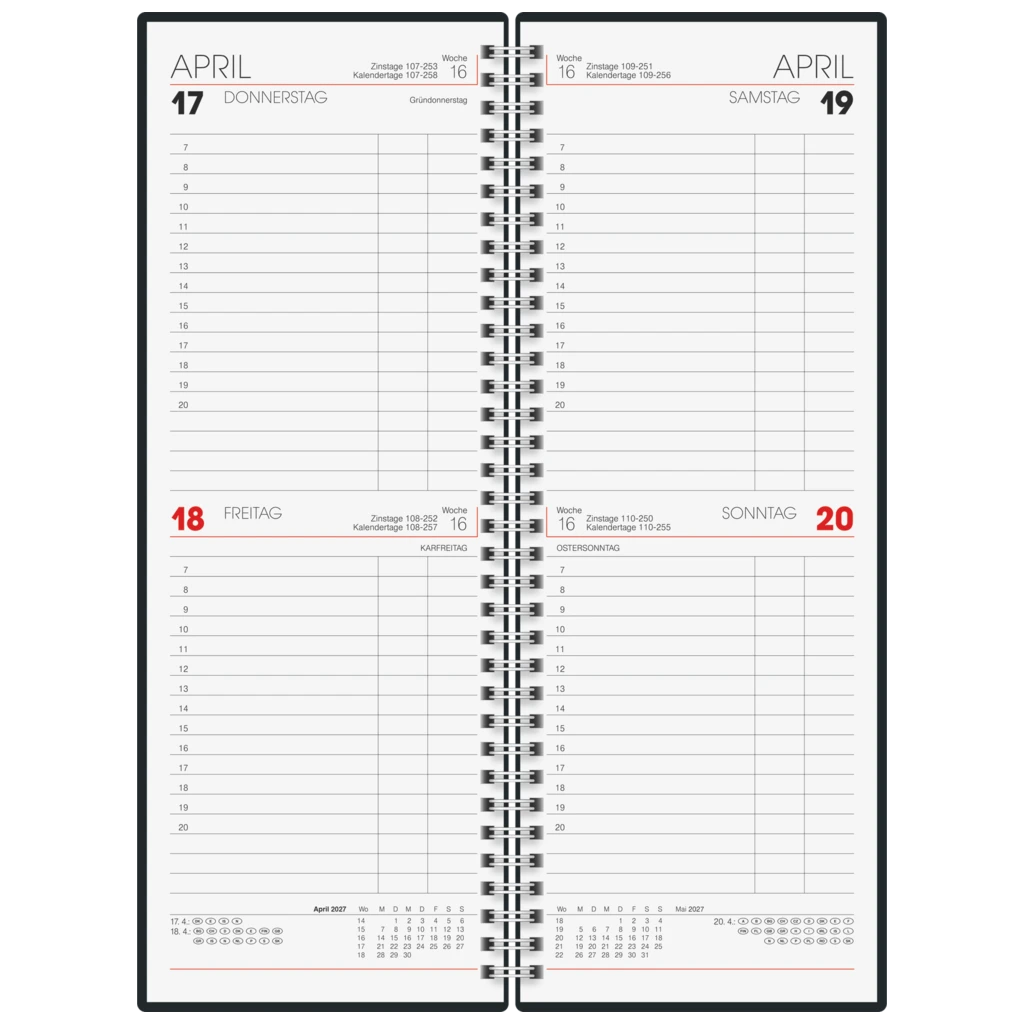 Vormerkbuch Mod. 784 2027 | 10,8×29,7 cm, Kunststoff, schwarz