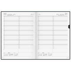 Buchkalender Mod. 787 2027 | A4, Leder, schwarz