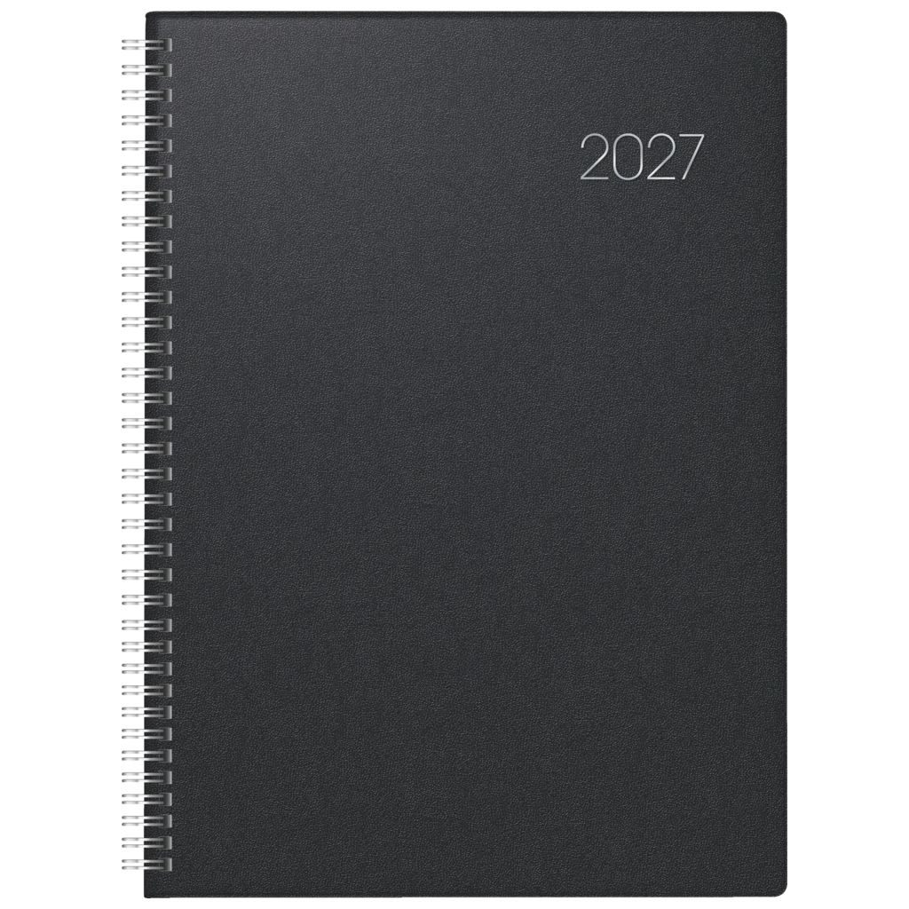Buchkalender Mod. 787 2027 | A4, Kunststoff, schwarz