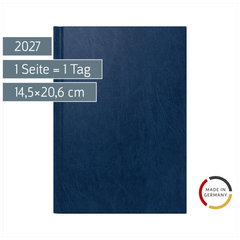Buchkalender Mod. 795 2027 | A5, Kunststoff, blau