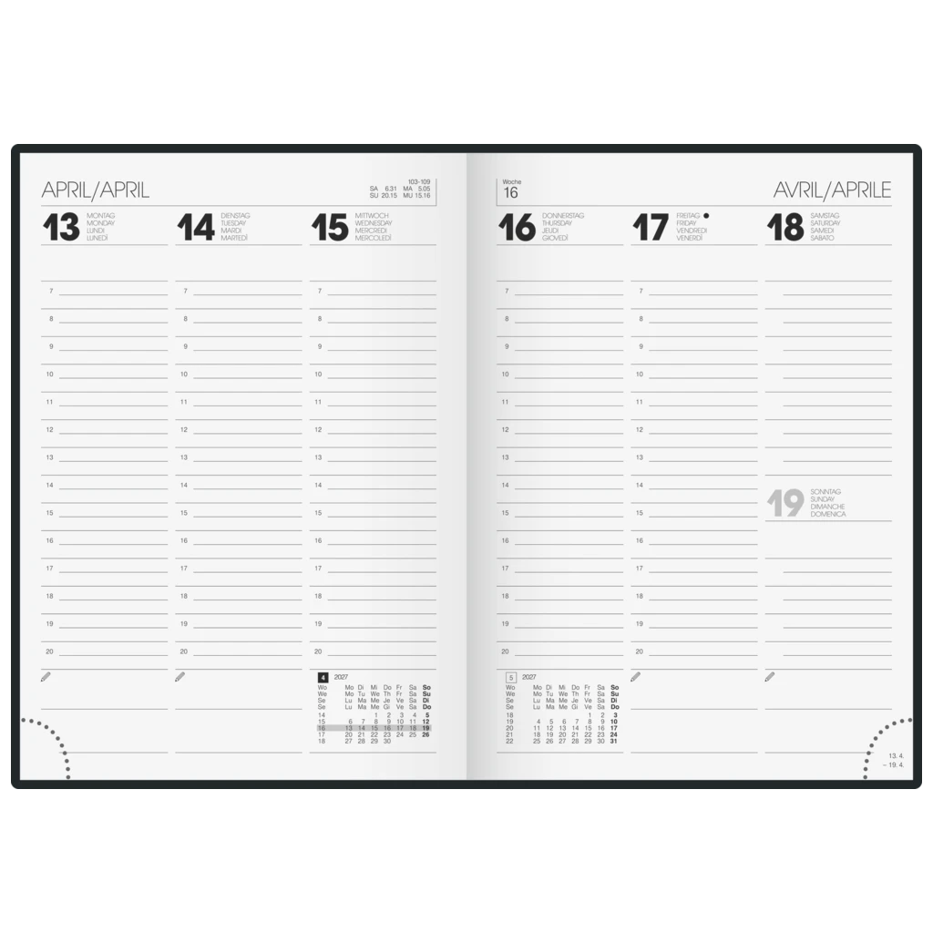 Buchkalender Design Line Mod. 796 2027 „Jungle“ | A5, Papier