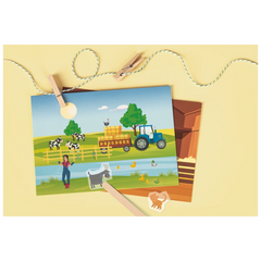 Rubbelsticker Karten-Set „Bauernhof“ | 160×120 mm, bunt