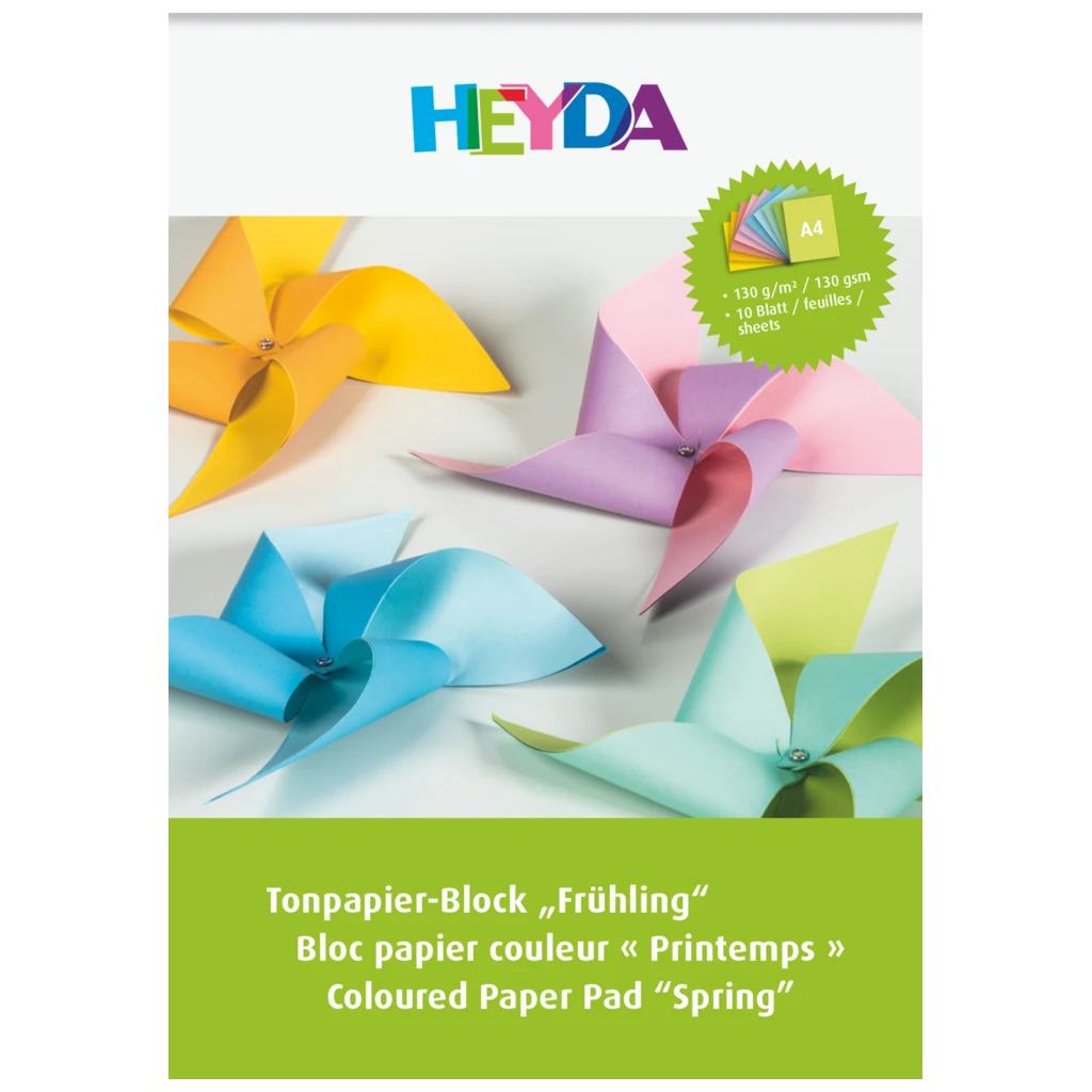 Tonpapier-Block „Frühling“ | A4, 10 Blatt