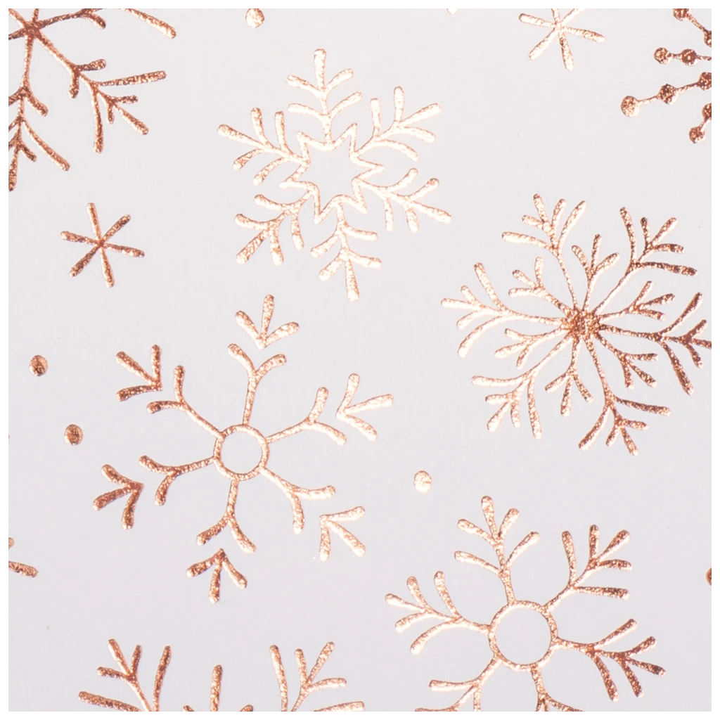Motivkarton „Kristalle“ | 50×70 cm, 240 g/m², weiß/roségold glänzend