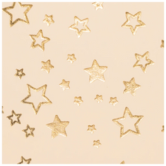 Motivkarton „Sterne“ | 50×70 cm, 240 g/m², creme/gold glänzend