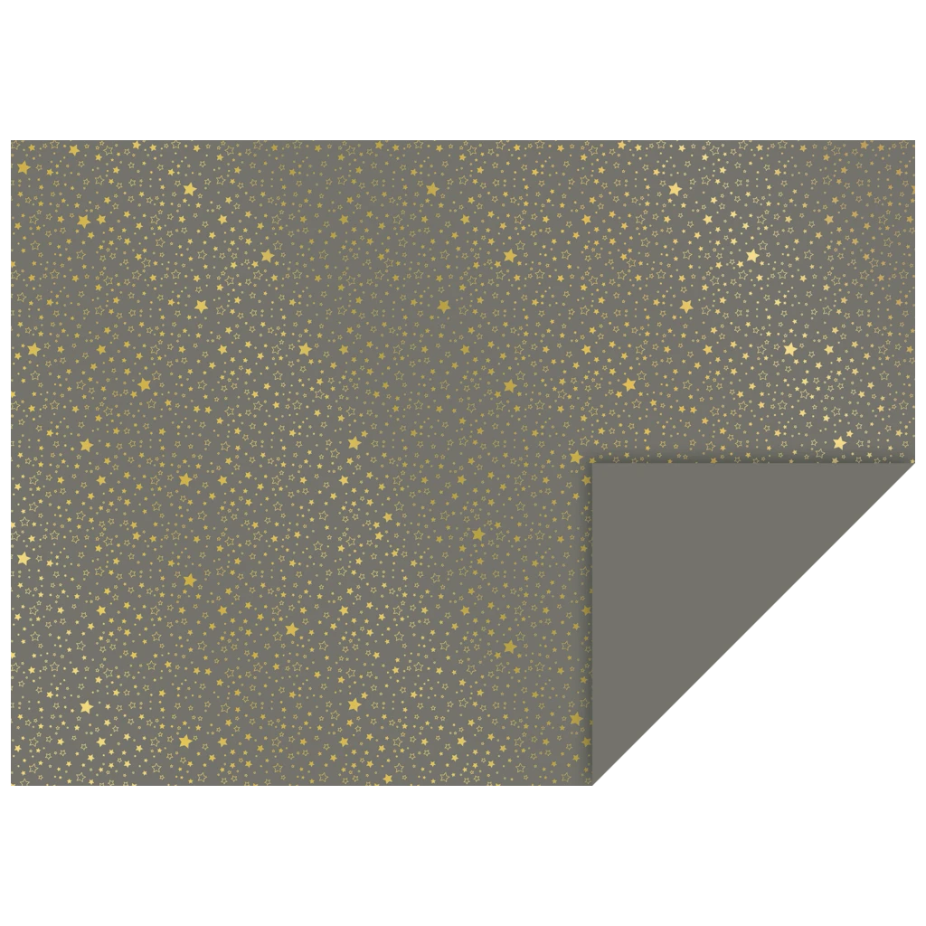 Motivkarton „Sterne“ | 50×70 cm, 240 g/m², anthrazit/gold glänzend