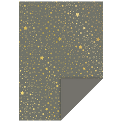 Motivkarton „Sterne“ | A4, 240 g/m², anthrazit/gold glänzend