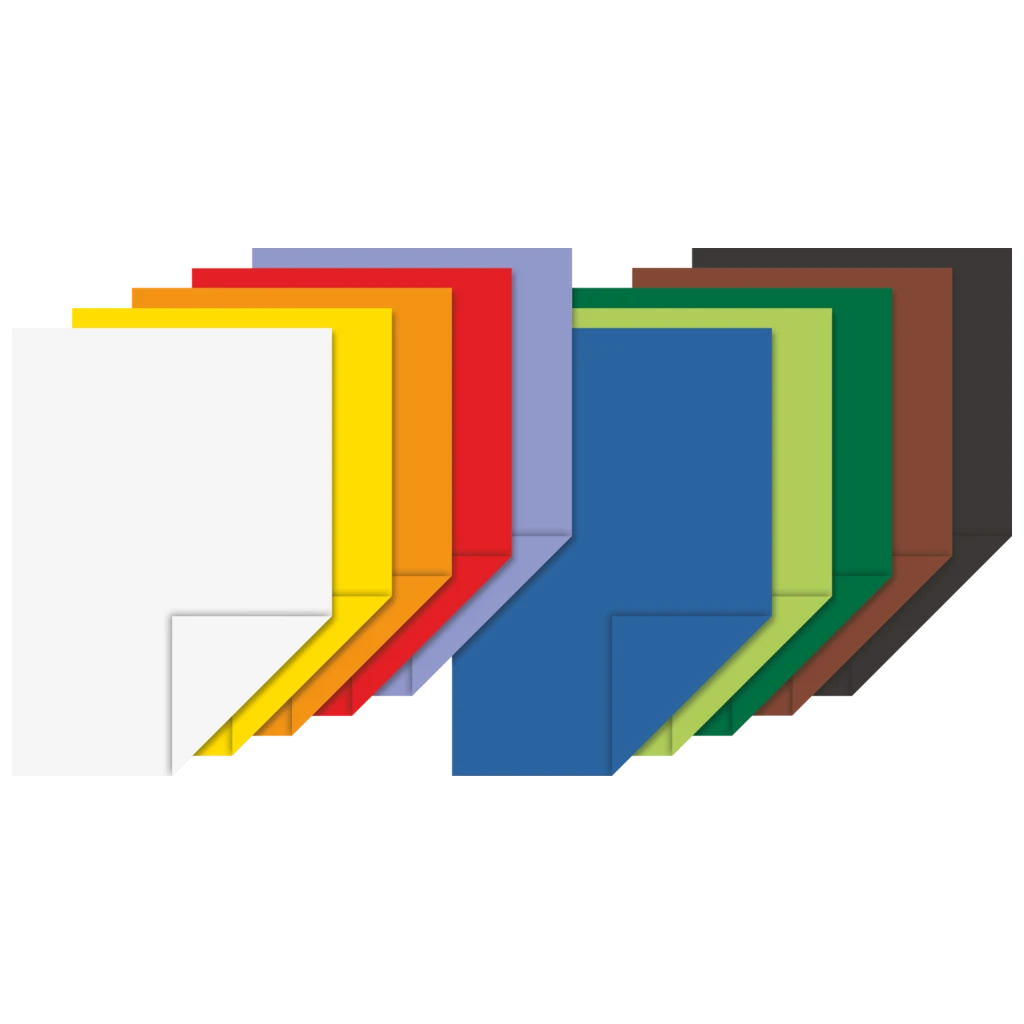 Tonpapier-Bastelmappe | 25×35 cm, 10 Blatt, 130 g/m²