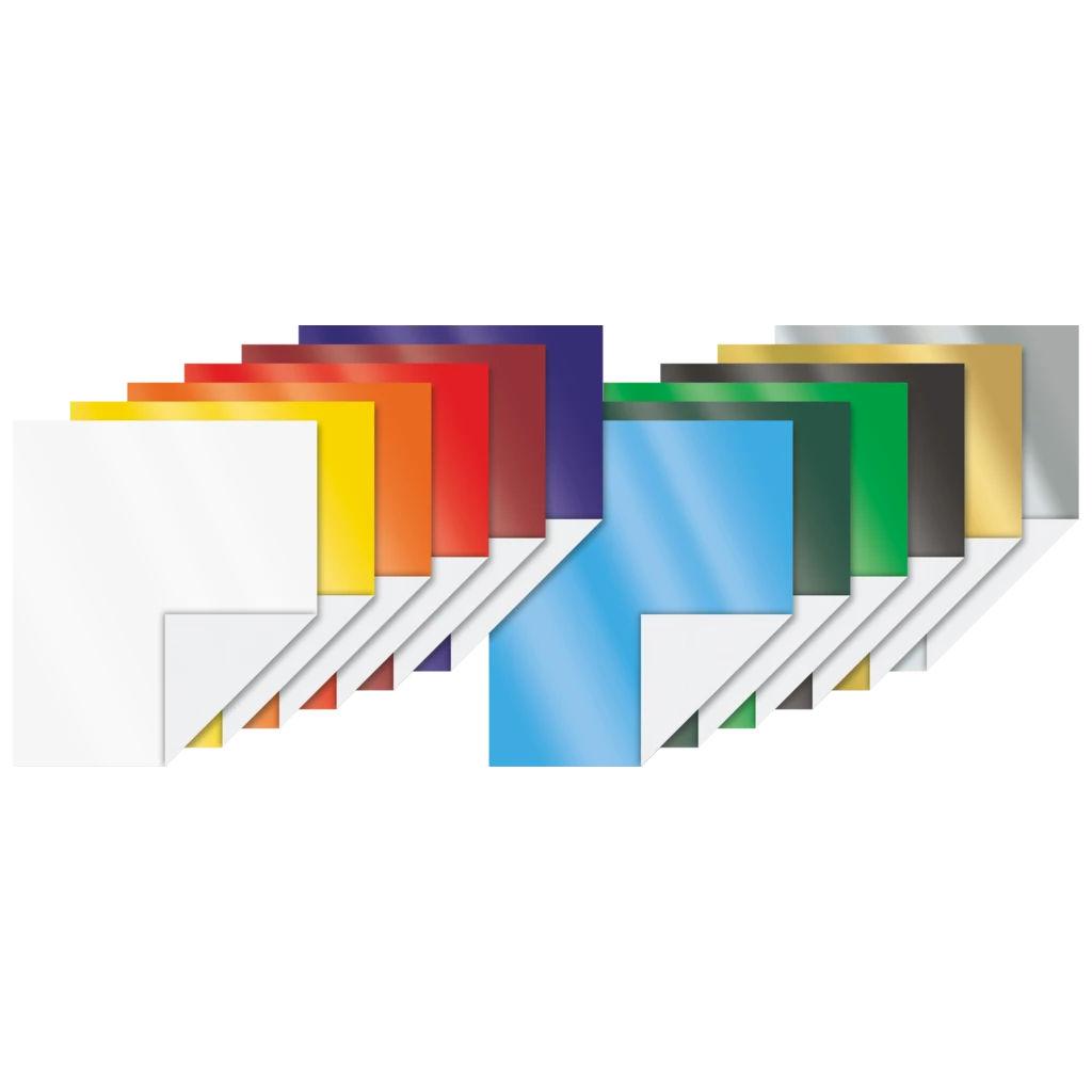 Glanzpapier-Heft (Buntpapier) | 22×25 cm, 12 Blatt, 80 g/m²