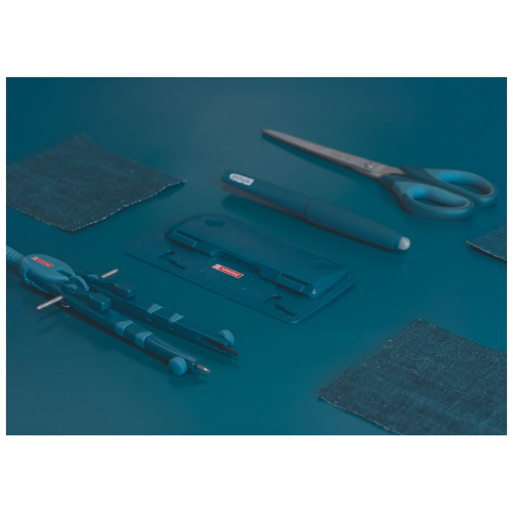 Büroschere Soft-Touch Colour Code | spitz, 180 mm, denim