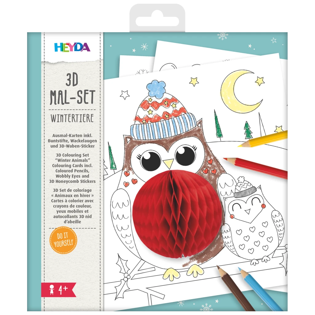 3D-Mal-Set „Wintertiere“ | 195×210 mm