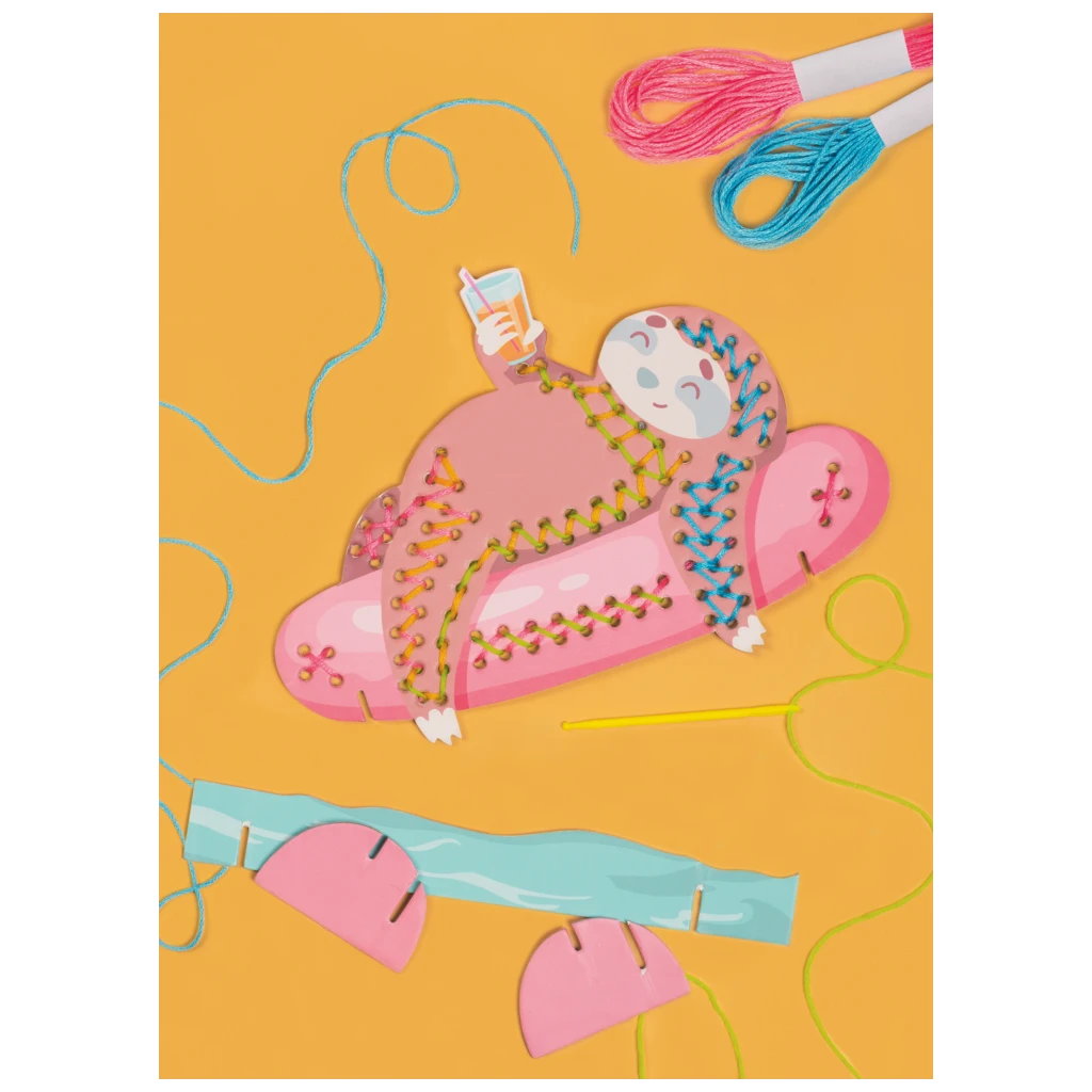 Stick-Figuren-Set „Faultier“ | 185×130×50 mm, mehrfarbig