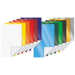 Glanzpapier-Bastelmappe (Buntpapier) | 18,5×29,5 cm, 12 Blatt, 80 g/m²