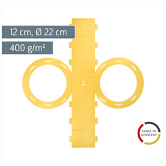 Rundlaternen-Zuschnitt | Ø 22 cm 12 cm, 400 g/m², gelb