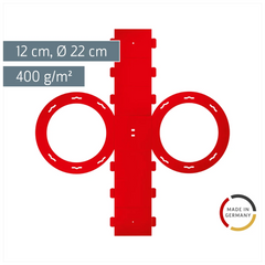 Rundlaternen-Zuschnitt | Ø 22 cm 12 cm, 400 g/m², hellrot