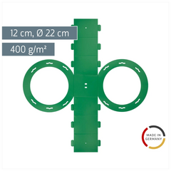 Rundlaternen-Zuschnitt | Ø 22 cm 12 cm, 400 g/m², mittelgrün