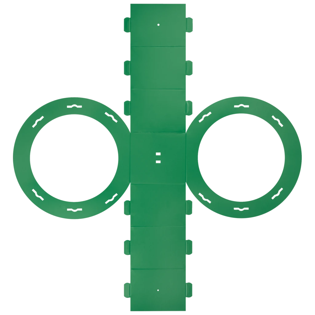 Rundlaternen-Zuschnitt | Ø 22 cm 12 cm, 400 g/m², mittelgrün
