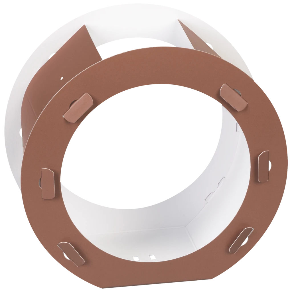 Rundlaternen-Zuschnitt | Ø 22 cm 12 cm, 400 g/m², mittelbraun