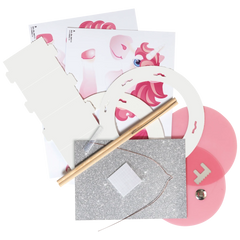 Laternen-Bastel-Set „Einhorn“ | weiß/pink